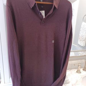Express Merino Wool Blend Long Sleeve Sweater Plum Size L